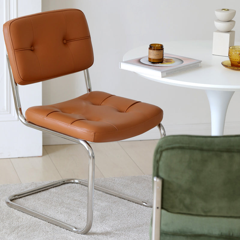 16.54" Wide Scandinavian Style Single Sofa Chair Fixed Backed Armless Chair