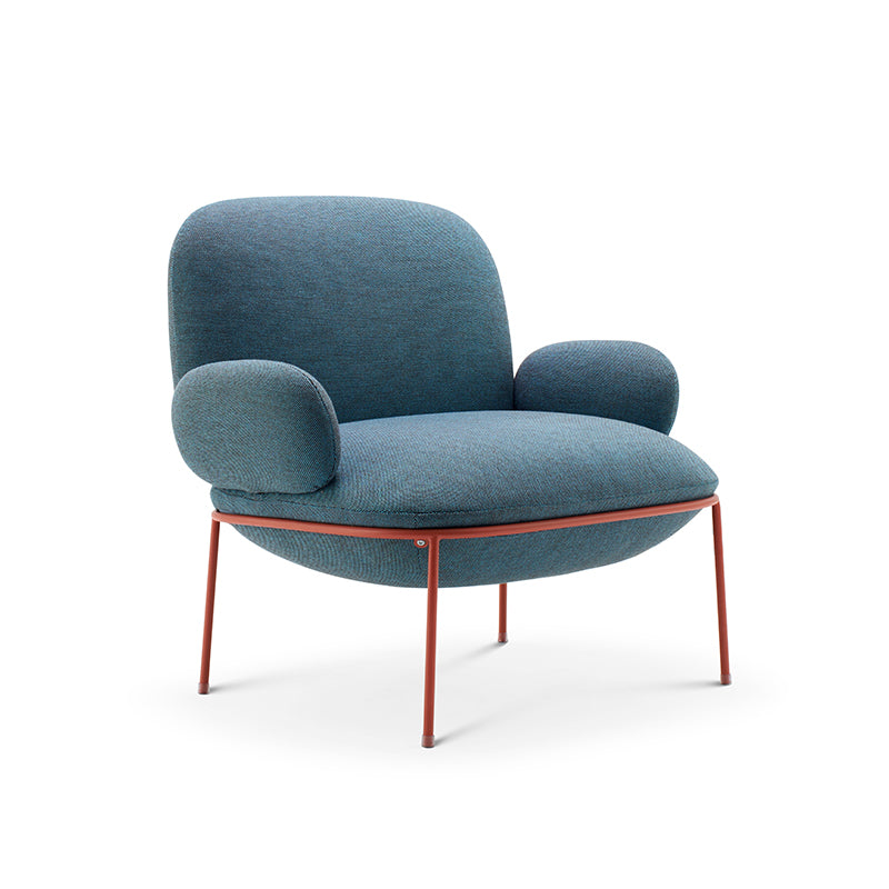 Contemporary 32.3"Wide Velvet Fixed Back Sponge 4 Legs Arm Chair