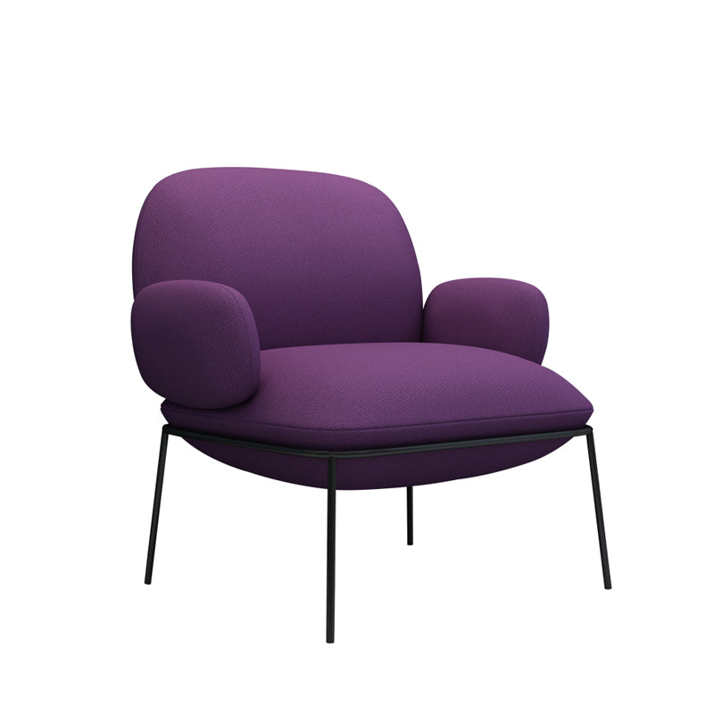 Contemporary 32.3"Wide Velvet Fixed Back Sponge 4 Legs Arm Chair
