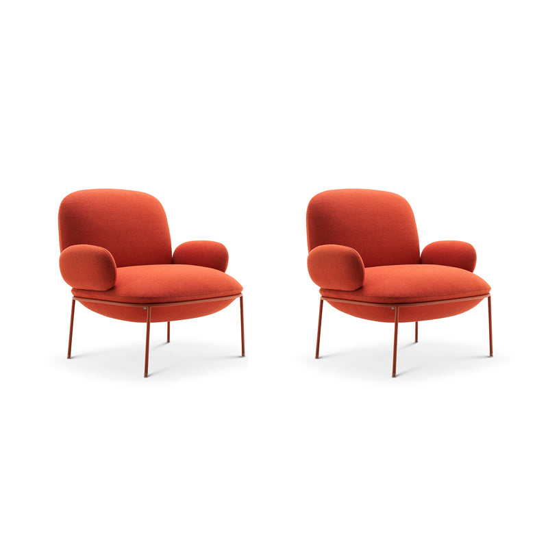 Contemporary 32.3"Wide Velvet Fixed Back Sponge 4 Legs Arm Chair