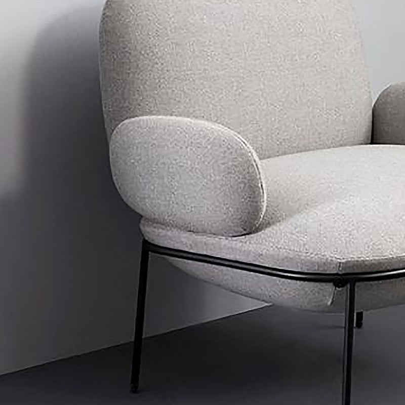 Contemporary 32.3"Wide Velvet Fixed Back Sponge 4 Legs Arm Chair