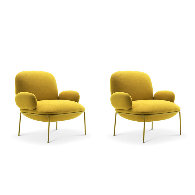 Contemporary 32.3"Wide Velvet Fixed Back Sponge 4 Legs Arm Chair