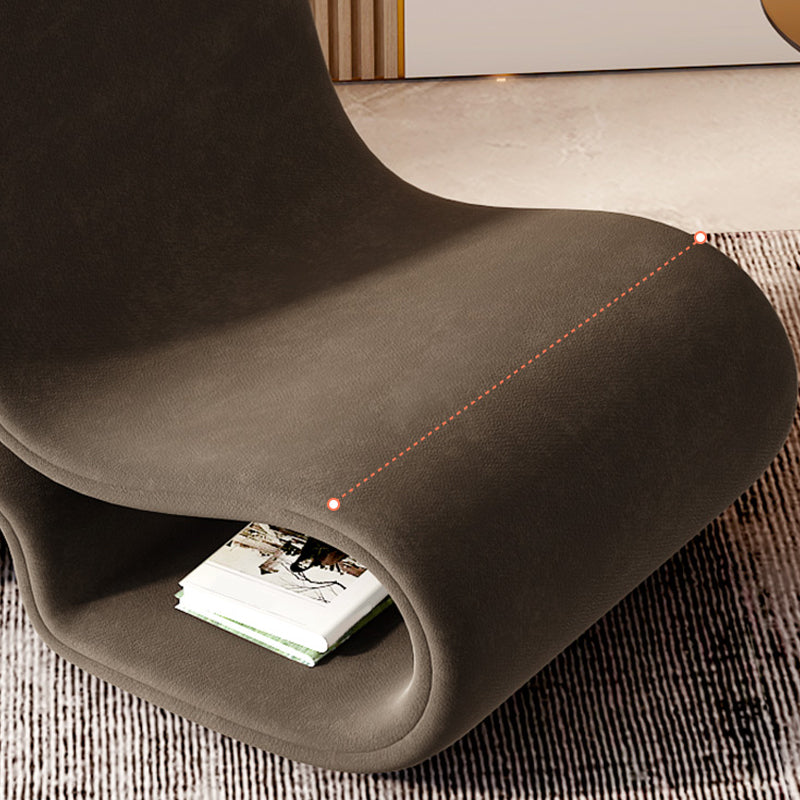 Contemporary 26 "Wide Velvet Fixed Back Sponge Armless Chair