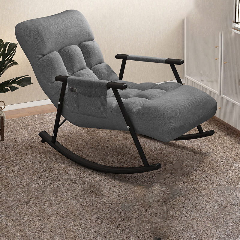 Upholstered Rocking Chair Living Room Rocker Chair with Padded Seat