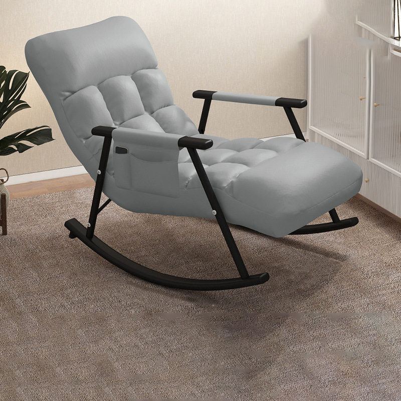 Upholstered Rocking Chair Living Room Rocker Chair with Padded Seat