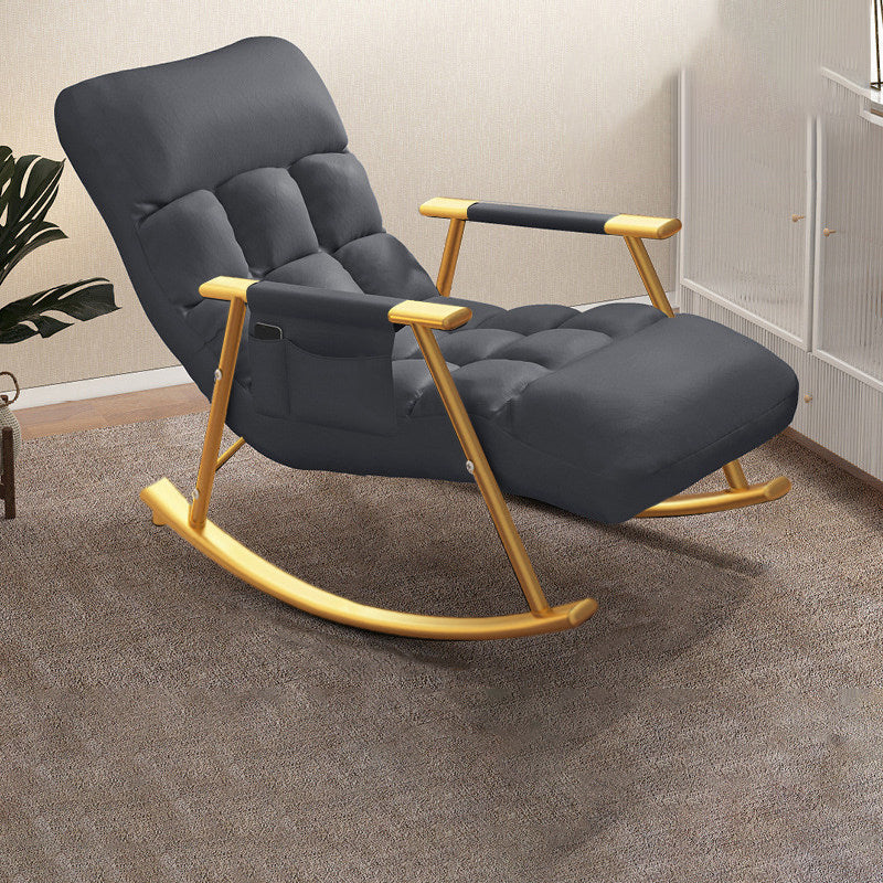 Upholstered Rocking Chair Living Room Rocker Chair with Padded Seat