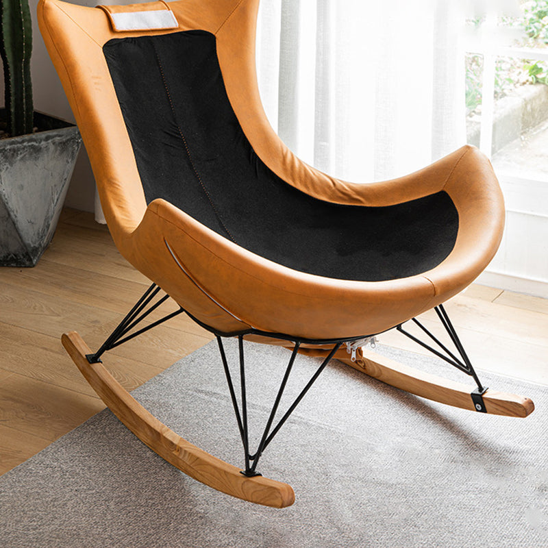 Modern Rocking Chair Solid Wood Rocker Chair with Light Legs