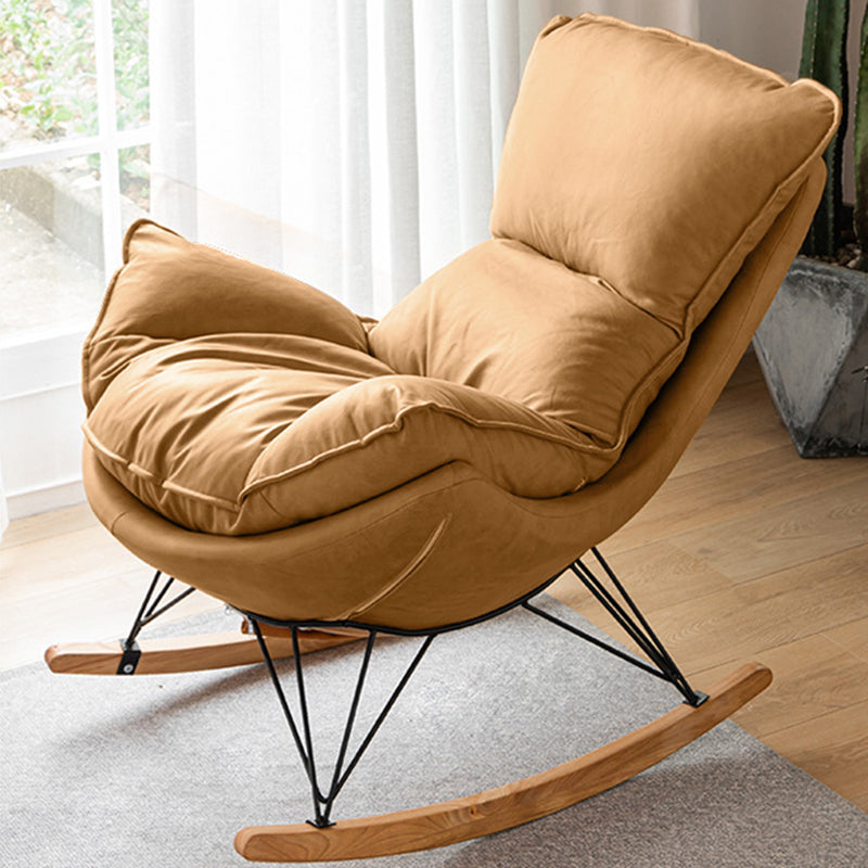 Modern Rocking Chair Solid Wood Rocker Chair with Light Legs