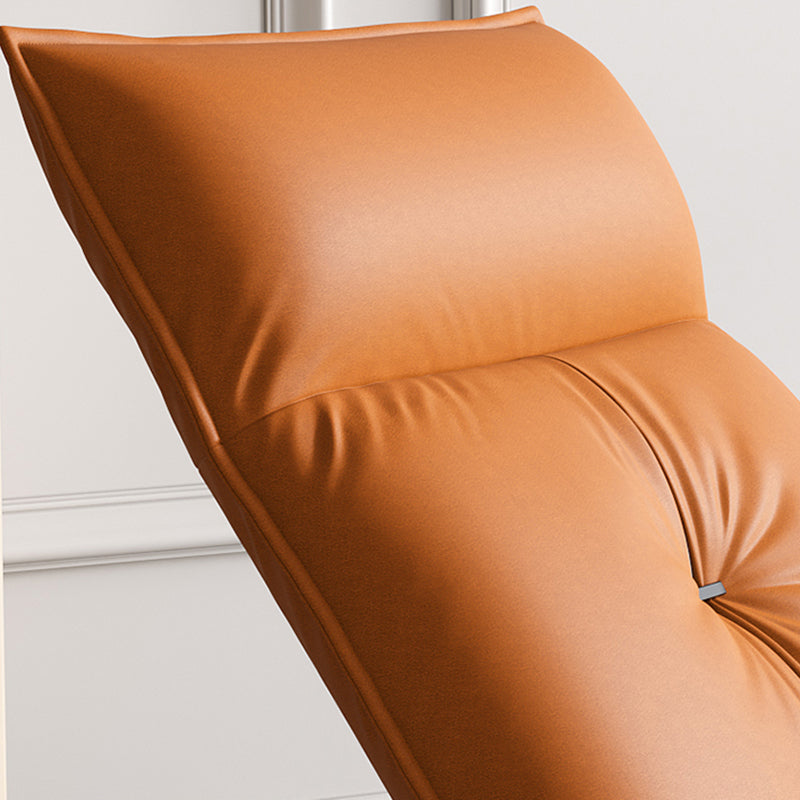 Faux Leather and Metal Rocking Chair Ergonomic with Seat Cushion Rocker Chair Spindle