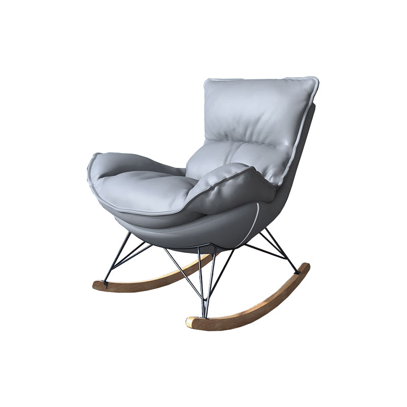 Contemporary Rocking Chair Solid Wood Rocker Chair with with Seat Cushion