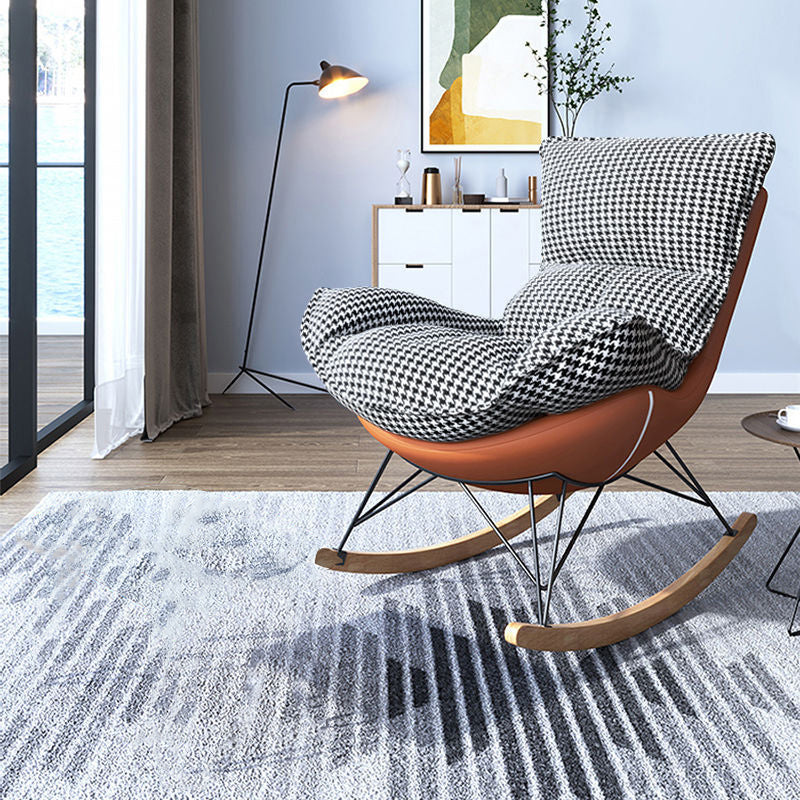 Contemporary Rocking Chair Solid Wood Rocker Chair with with Seat Cushion