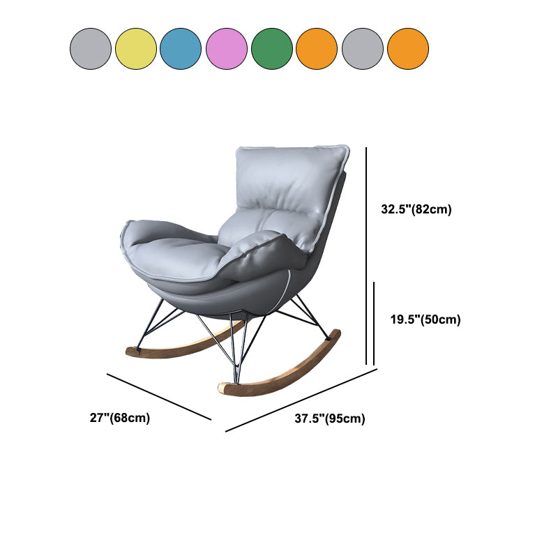 Contemporary Rocking Chair Solid Wood Rocker Chair with with Seat Cushion