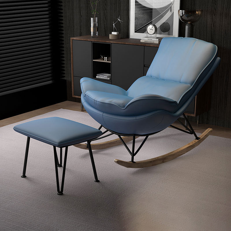 Modern Tufted Cushions Glider Spindle Children Glider with Ottoman