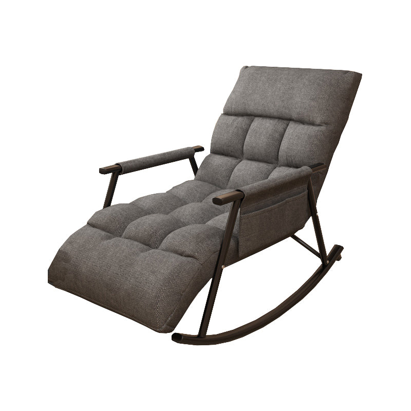 Contemporary Rocking Chair Wing Back Rocker Chair with Seat Cushion