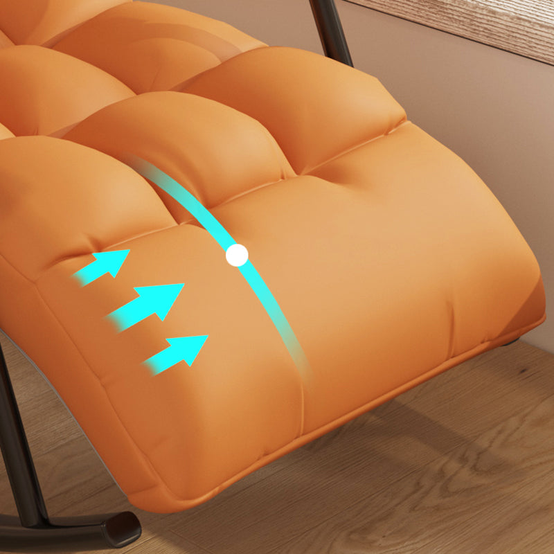 Contemporary Rocking Chair Wing Back Rocker Chair with Seat Cushion