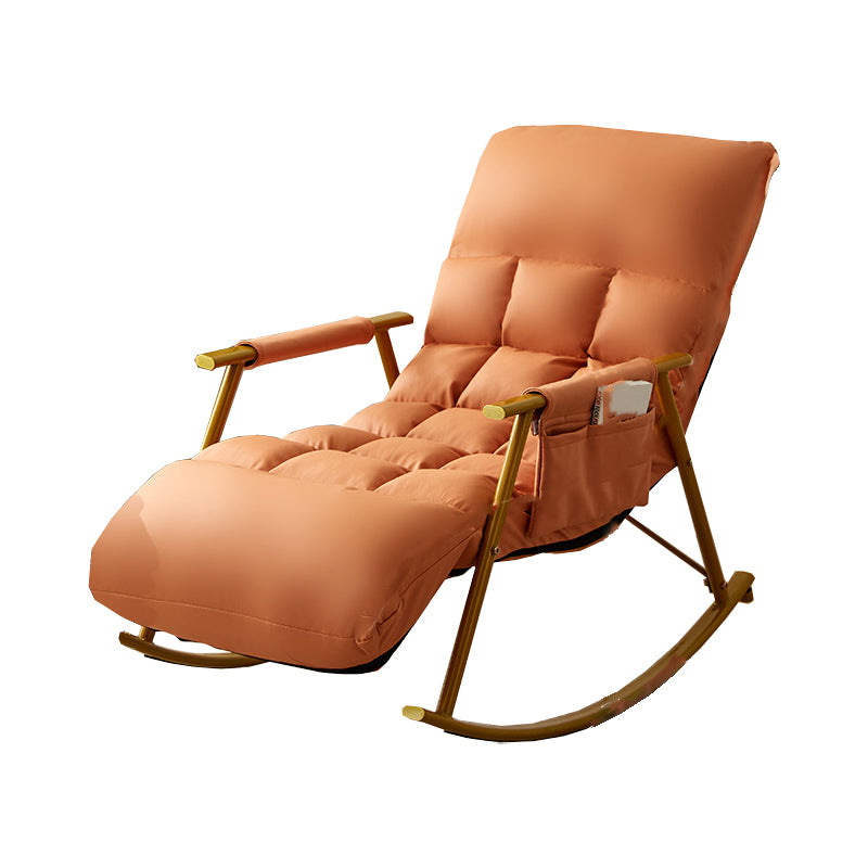 Contemporary Rocking Chair Wing Back Rocker Chair with Removable Cushions