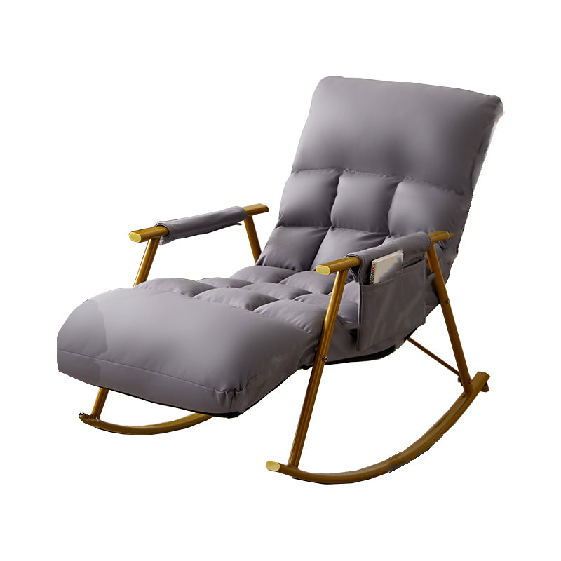 Contemporary Rocking Chair Wing Back Rocker Chair with Removable Cushions