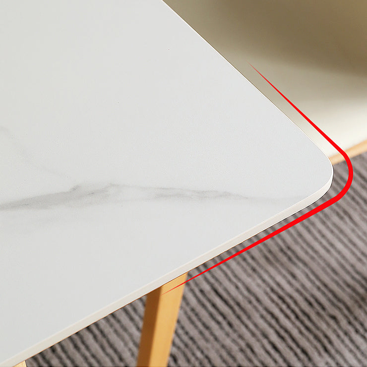 Modern Style Dining Table Sintered Stone Drop-Leaf Table for Home