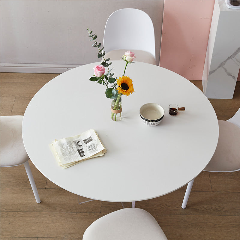 Contemporary White Stone Table Round Dining Table for Kitchen