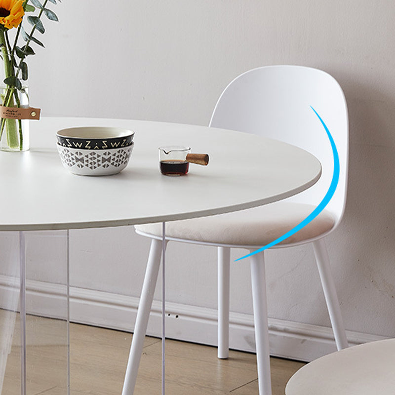 Contemporary White Stone Table Round Dining Table for Kitchen