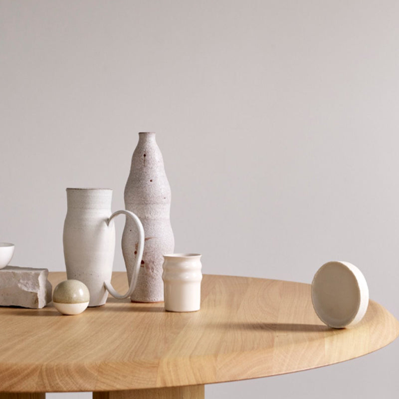 Solid Wood Dining Table Modern Round Dining Room Table for Home