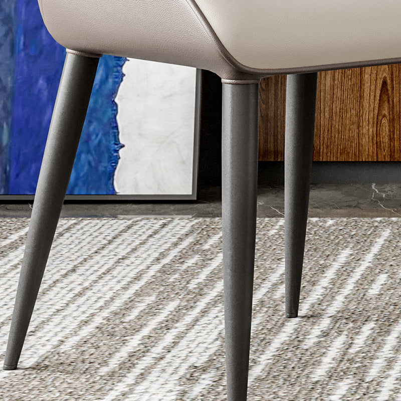 Contemporary Dining Chairs Wingback Dining Arm Side Chair with Metal Legs