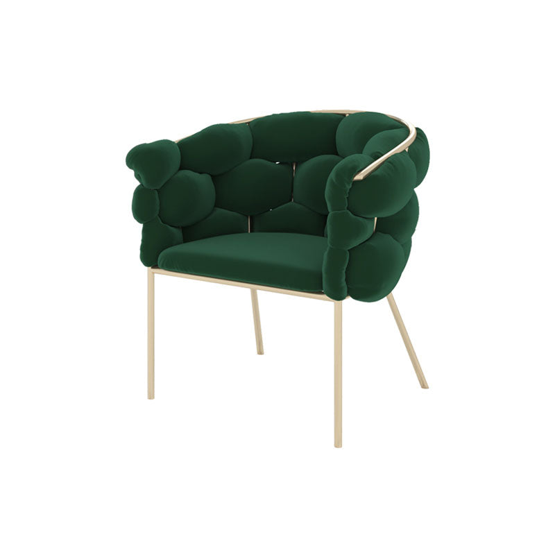 Nordic Design Armless Chair Velvet Solid Back Dining Chairs for Home