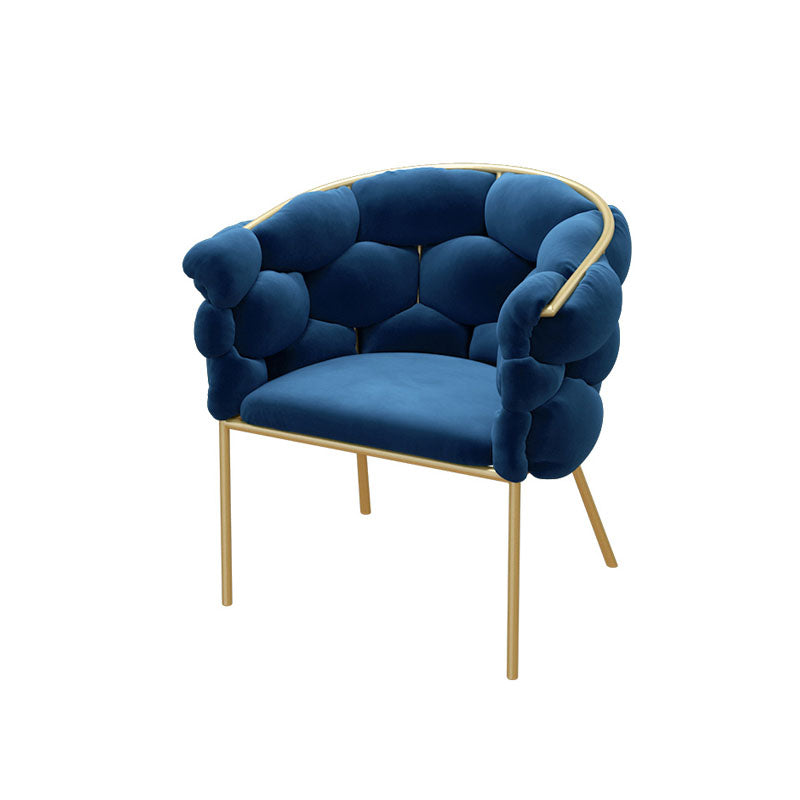 Nordic Design Armless Chair Velvet Solid Back Dining Chairs for Home