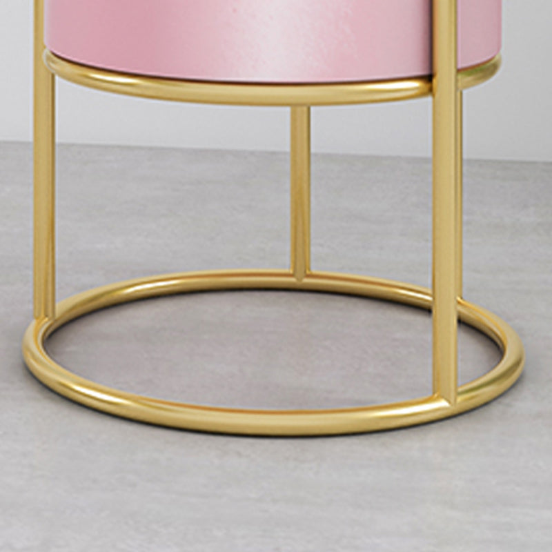 Glam Velvet Arm Dining Chairs Metal Dining Chair for Home Use