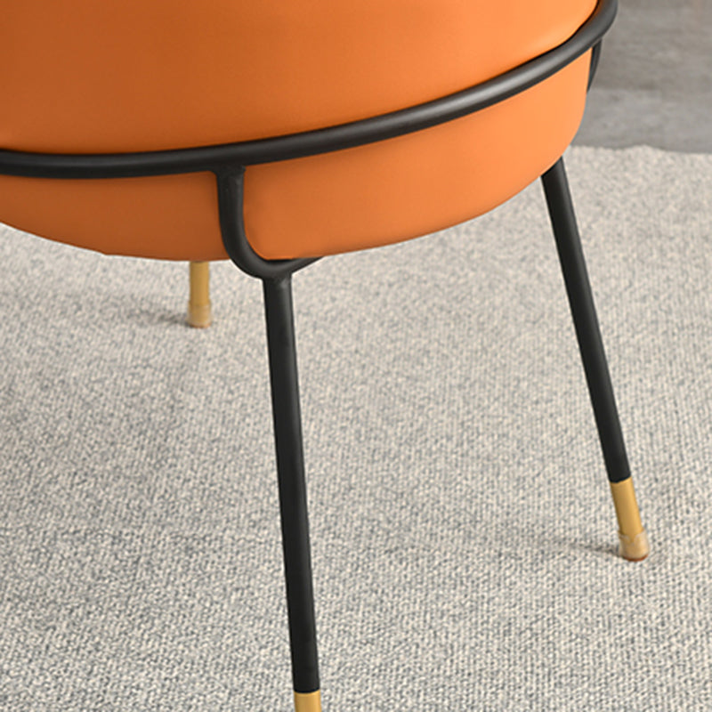 Upholstered Dining Chairs Nordic Style Armless Solid Back Chairs  for Home