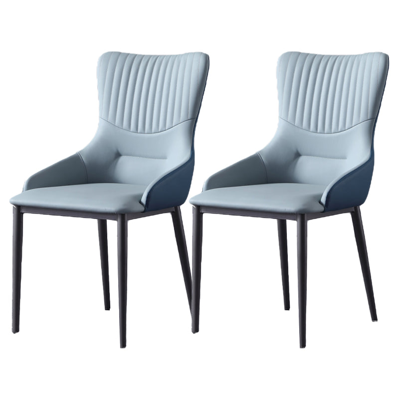 Contemporary Kitchen Chairs Dining Arm Side Chairs with Metal Legs