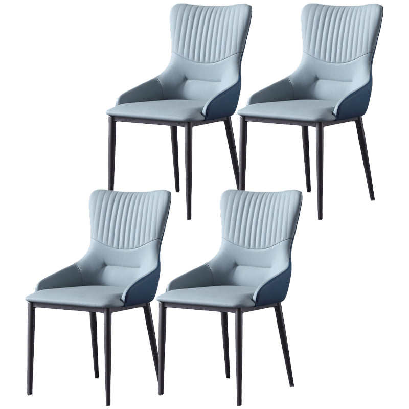 Contemporary Kitchen Chairs Dining Arm Side Chairs with Metal Legs