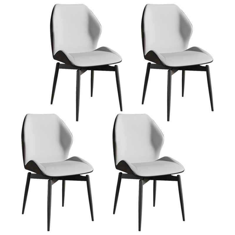 Contemporary Kitchen Arm Chairs Wingback Side Side Chair with Metal Legs