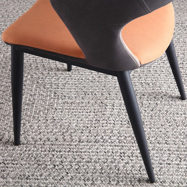 Contemporary Kitchen Chair Dining Open Back Arm Side Chairs with Metal Legs