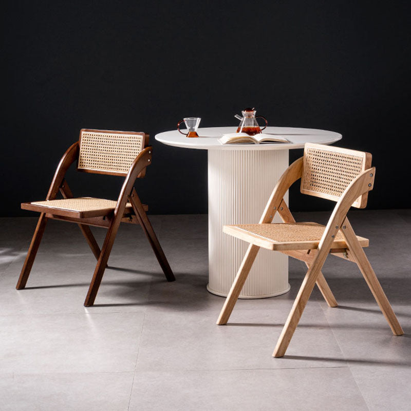 Contemporary Kitchen Chairs Dining Open Back Armless Side Chair with Wooden Legs