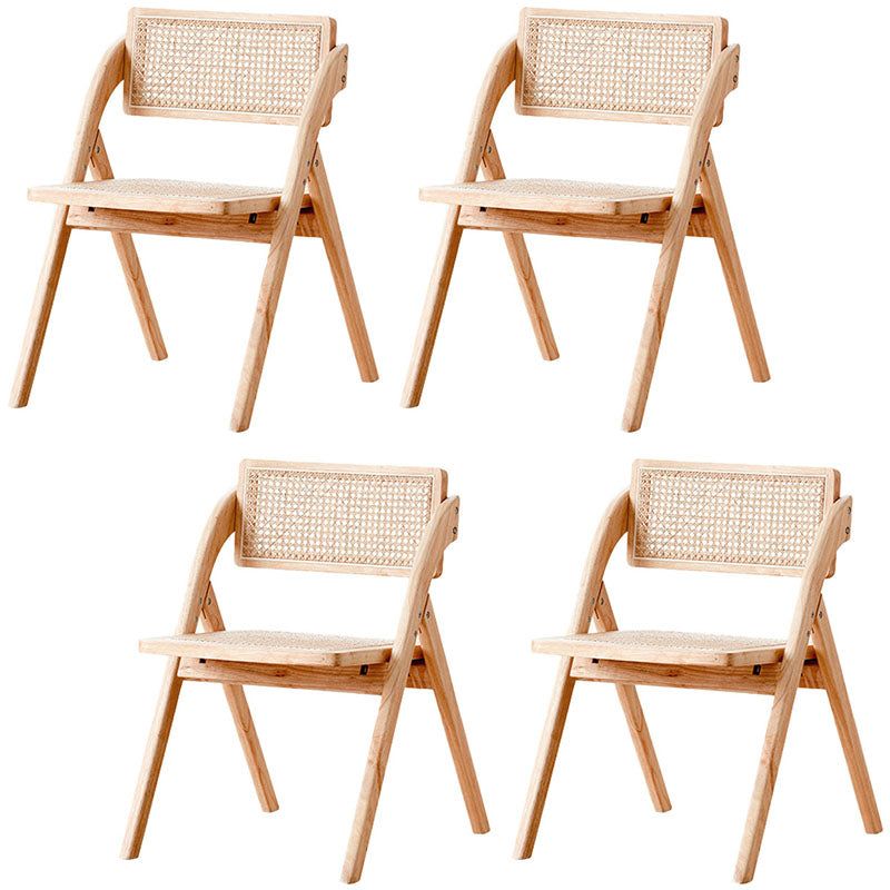 Contemporary Kitchen Chairs Dining Open Back Armless Side Chair with Wooden Legs