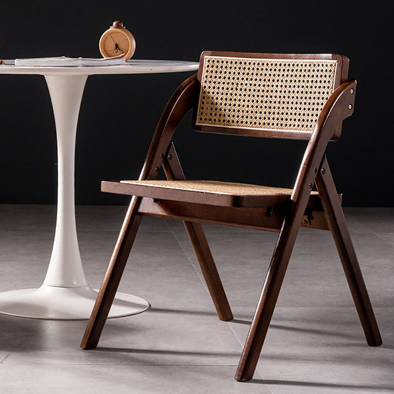 Contemporary Kitchen Chairs Dining Open Back Armless Side Chair with Wooden Legs