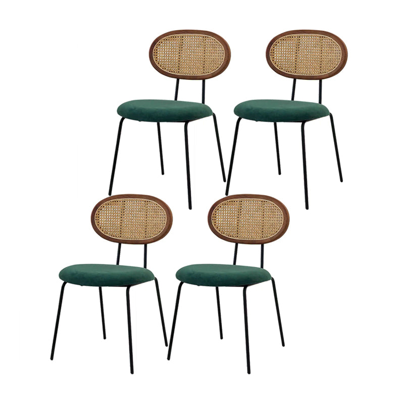 Upholstered Side Chairs Industrial Armless Open Back Dining Side Chair