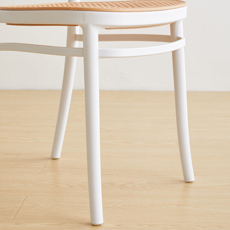 Contemporary Style Kitchen Chairs Dining Armless Side Chairs with Plastic Legs