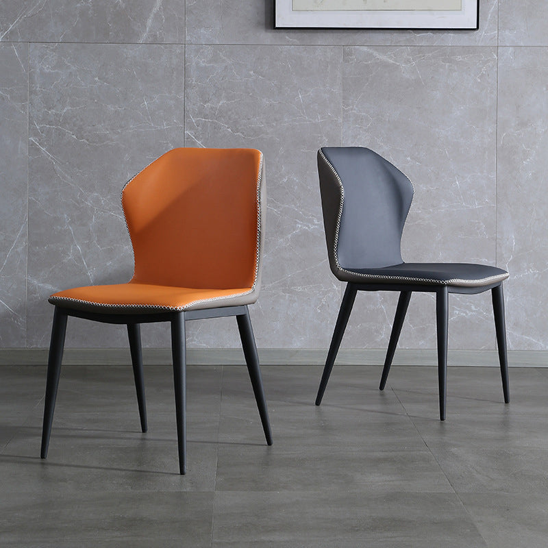 Wingback Chair Metal Industrial Kitchen Dining Room Side Chair