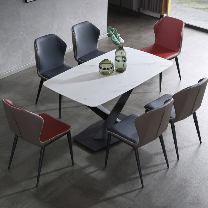 Wingback Chair Metal Industrial Kitchen Dining Room Side Chair