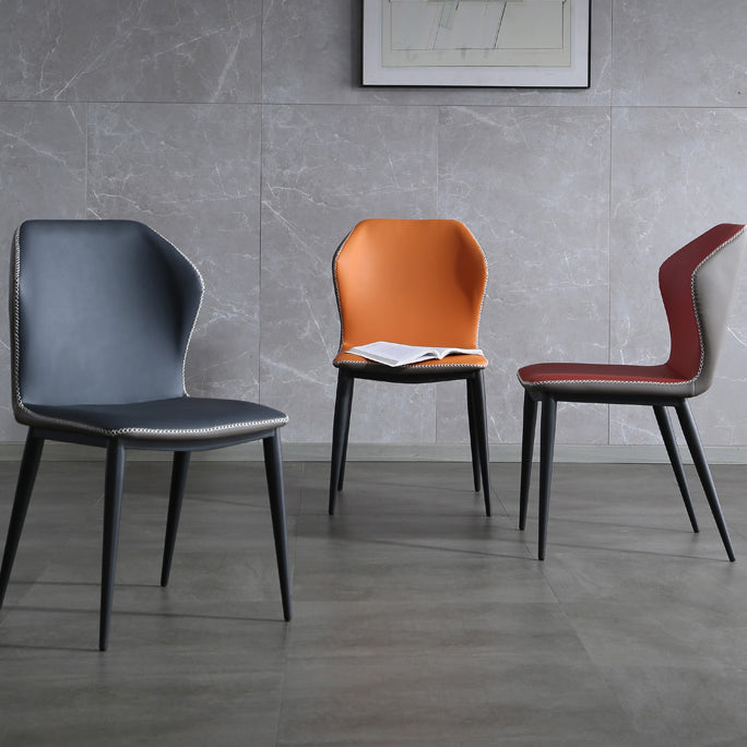 Wingback Chair Metal Industrial Kitchen Dining Room Side Chair