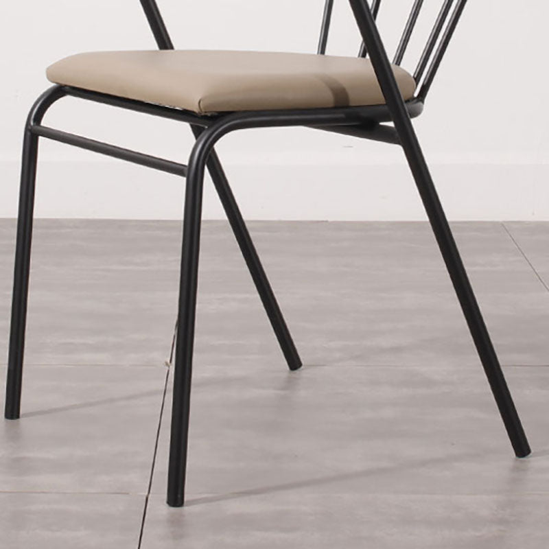 Contemporary Chairs Dining Arm Windsor Back Side Chairs with Metal Legs for Kitchen