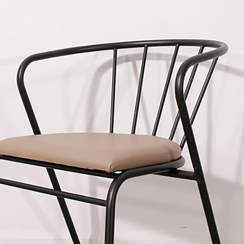 Contemporary Chairs Dining Arm Windsor Back Side Chairs with Metal Legs for Kitchen