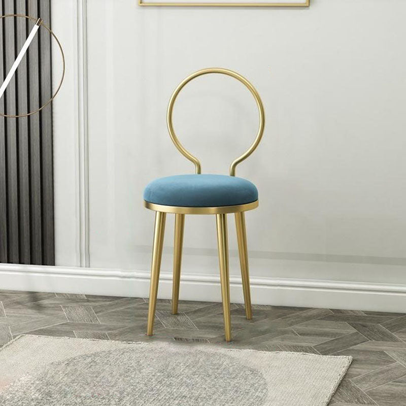 Scandinavian Open Back Armless Dining Chairs Upholstered Side Chairs