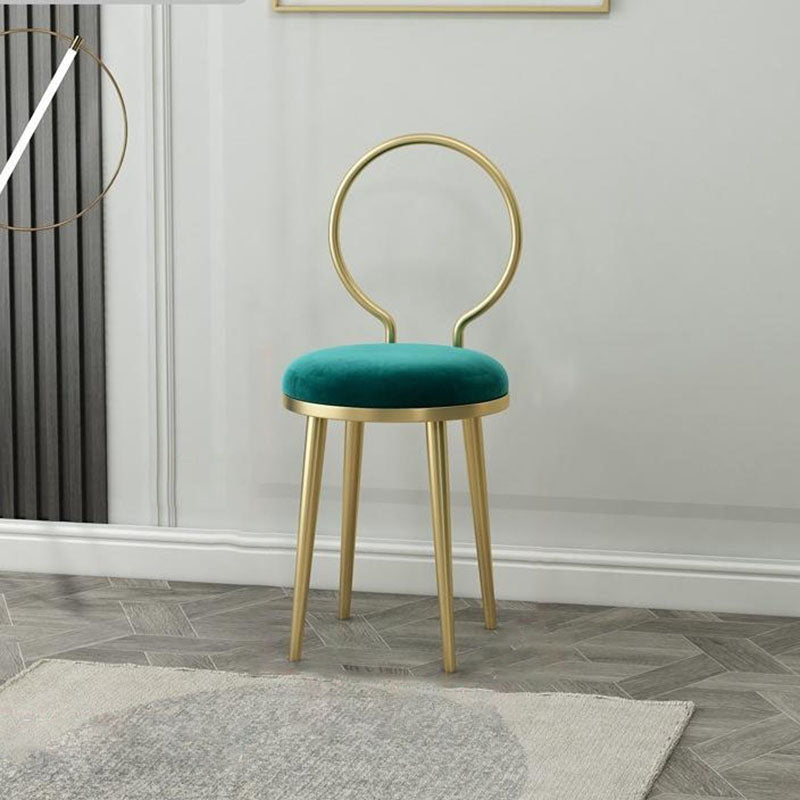 Scandinavian Open Back Armless Dining Chairs Upholstered Side Chairs