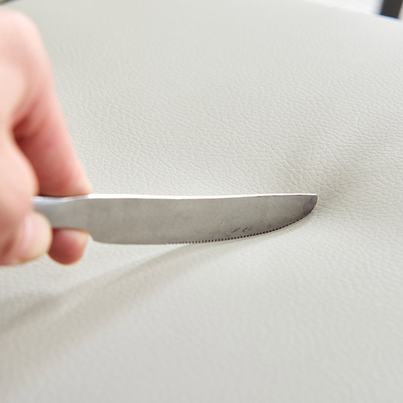 Modern Restaurant Solid Back Chair Matte Finish Leather Dining Chair