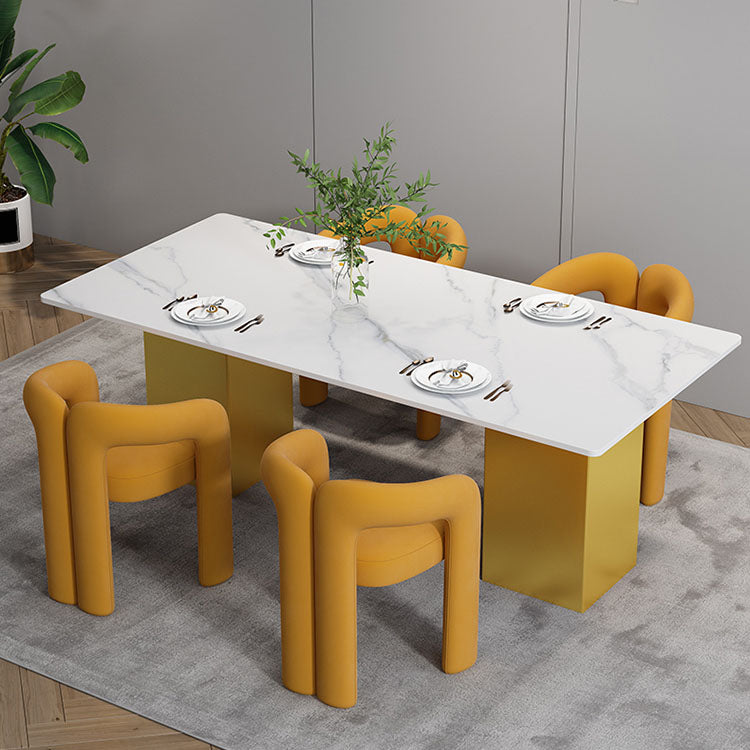 Designer Home Open Arm Chair Velvet Matte Finish Dining Chair