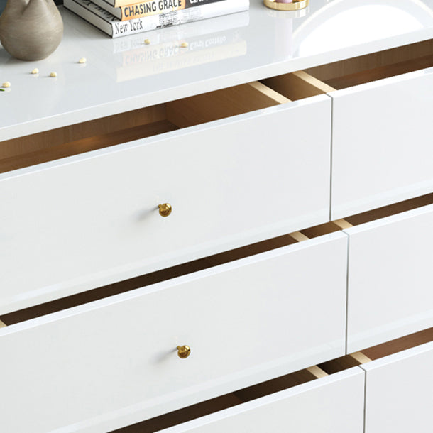 Glam Style Buffet Table Artificial Wood Dining Table for Living Room