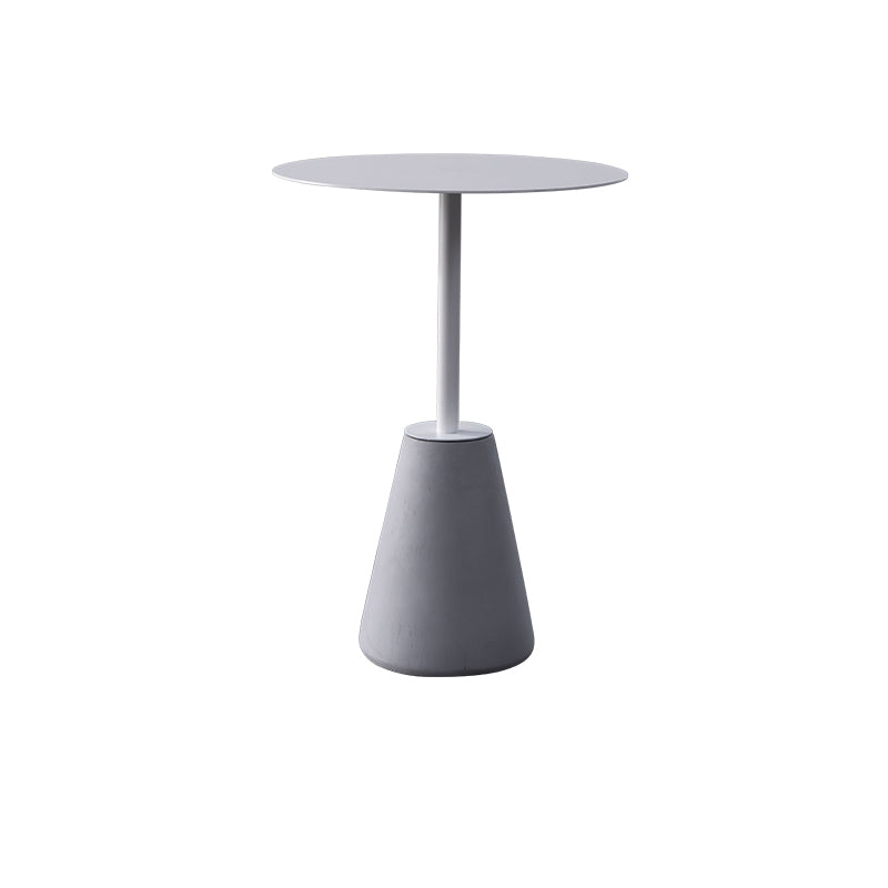 Mid-Century Modern Pedestal Mental Coffee Table Round Top Shape Coffee Cocktail Table